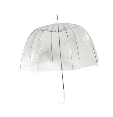 Paraply Bergen stor transparent