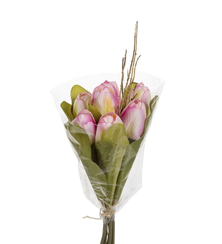 Tulipan bukett 30cm rosa