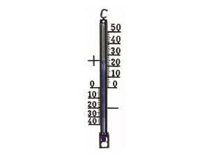 Termometer ute sort 27.5cm i sort plast
