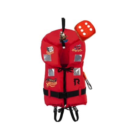 Redningsvest kaptein sabeltann 15-30kg rød