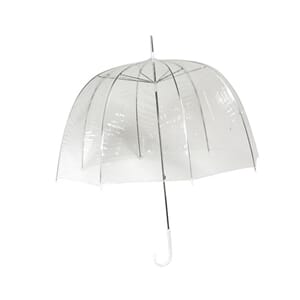 Paraply Bergen stor transparent