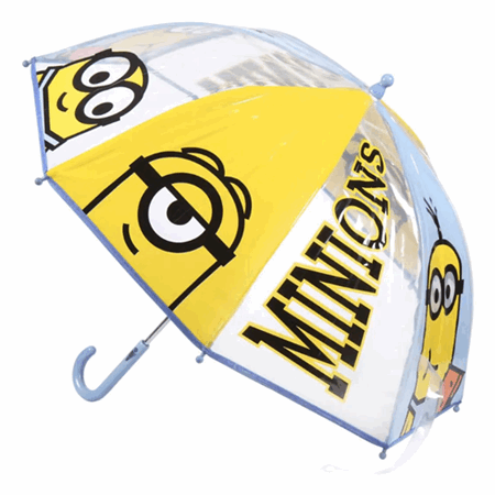 Paraply minions gul/klar barn