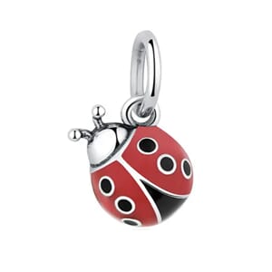 Anheng 925 sølv marihøne med lenke