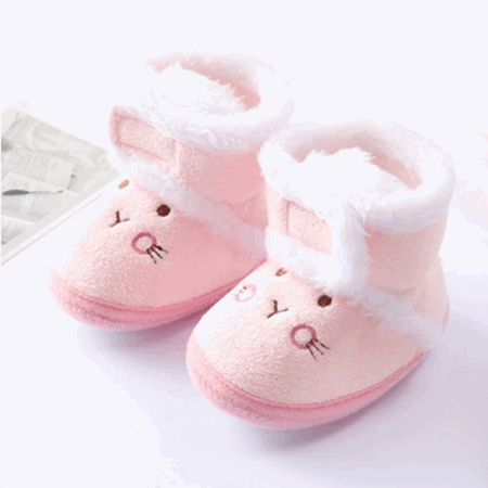 Baby rosa sko varm 0-6mnd