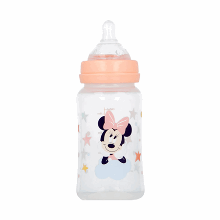 Tåteflaske rosa baby 240ml minni