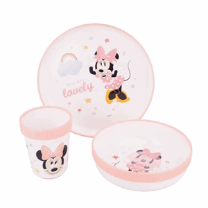 Gavesett baby pink minnie 3deler
