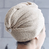 Håndkle til hår beige turban