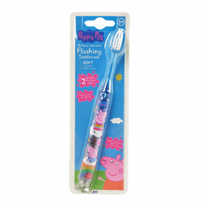Tannbørste peppa pig med lys