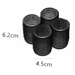 Hårruller borrelås 4stk 4,5x6,2cm