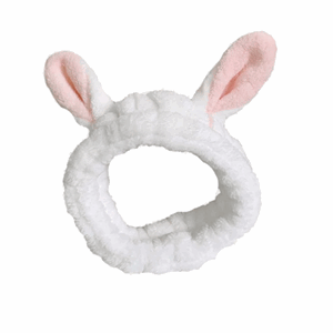 Hårbånd hvit med rosa ører