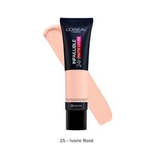 Foundation matte 25 rose ivory 24h Infallible