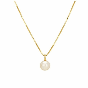 Anheng med perle forgylt 925