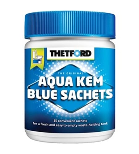 Sanitærveske aqua kem blue sachets toalettveske