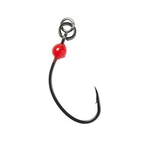 Krok 1/0 med rød hotspot 8stk makrell