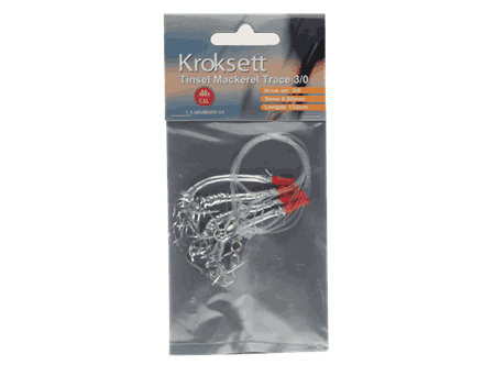 Kroksett tinsel makrell trace 3/0