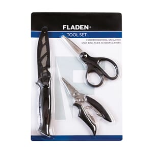 Knivsett 3deler fiskeverktøy gavetilhan