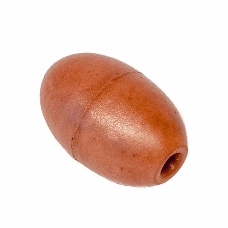 Flottør egg 10x6cm brunt ovalt 160g oppdrift