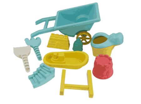 Trillebår sett 9 deler strandleke