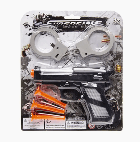 Leke pistol med sugep. & håndjern