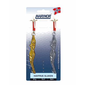 Sluk 2pk havfrue gull & sølv