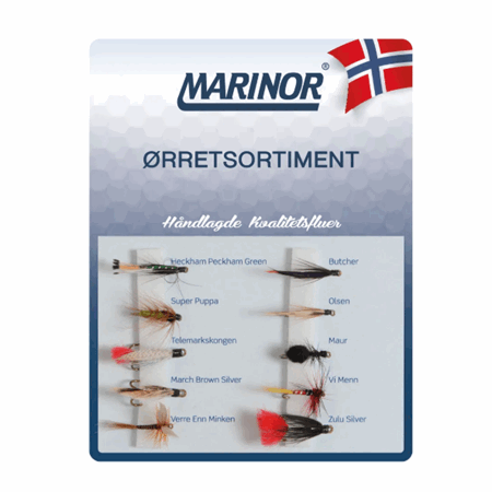 Fluesett ørretsortiment 10pk