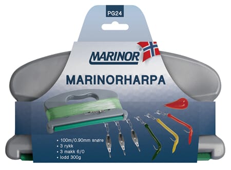 Fiskesnøre fiskeharpa 100m assotert makker lodd marinor