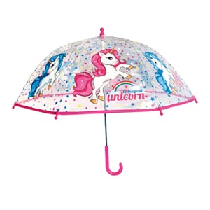 Paraply Unicorn rosa sort barn