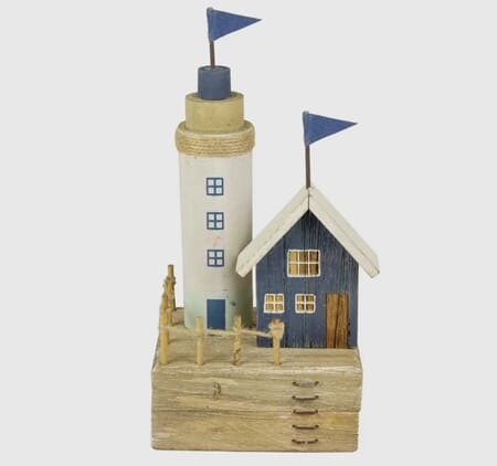 Figur fyrtårn 26cm maritim