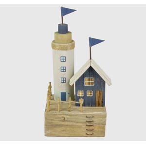 Figur fyrtårn 26cm maritim