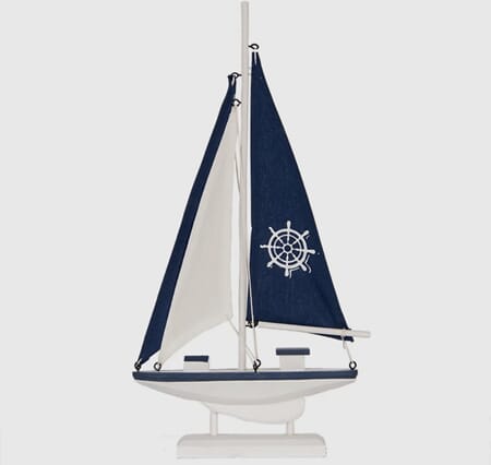 Figur båt 37cm maritim