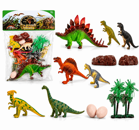 Leke dyr i pose dinosaur
