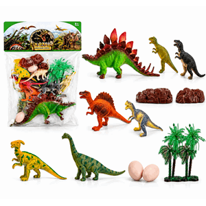 Leke dyr i pose dinosaur