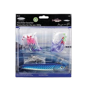 Sluk havfiskepilk med 2 hekler klar til bruk