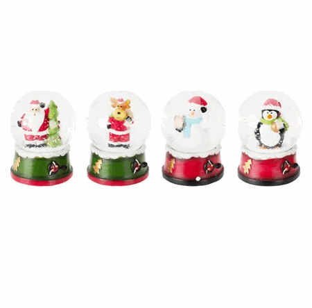 Figur snøkule 9cm ass
