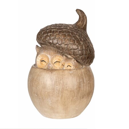 Figura ugle nøtt 17cm