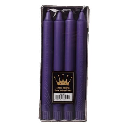Kronelys 8pk lilla
