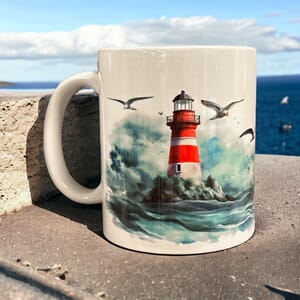 Kopp fyrtårn maritim kopp 350ml