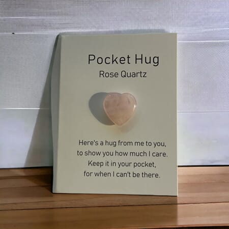 Stein rose quartz pocket hug