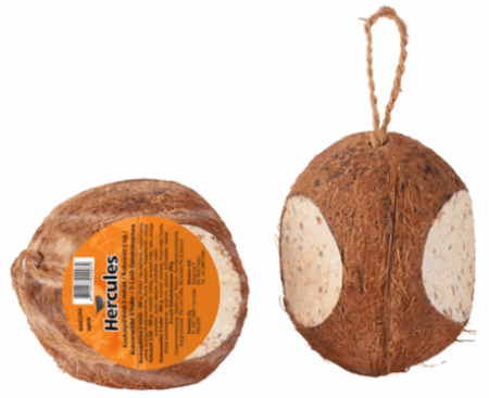 Fuglemate kokusnøtt med 3 hull hercules