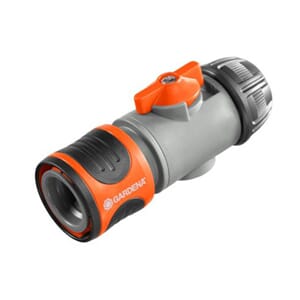 Kobling 1/2" med ventil gardena