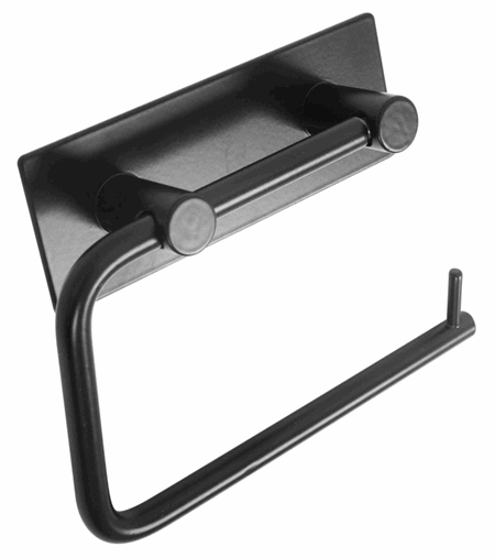 Toalettrullholder til vegg selvklebende sort HOME IT