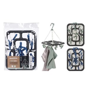 Tørkestativ rekt. for små plagg 18 klyper 32cm