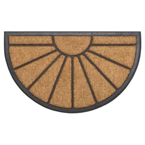 Dørmatte bombay halvmåne 45x75cm gummi sort