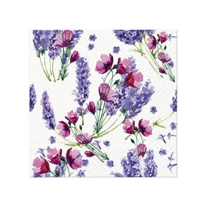 Serviett kaffe Fragrant Lavender 25x25 SMÅ