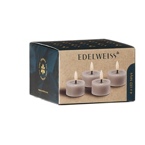 Telys led 4pk timer taupe