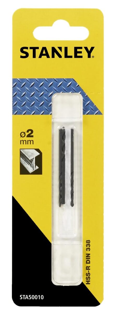 Bor hss 2,0mm spiralbor standley metall 3pk