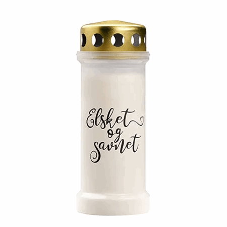 Gravlys olje med elsket og savnet
