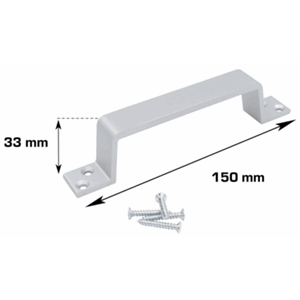 Håndtak 150mm hvit lakkert elf
