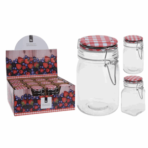 Glasskrukke 250ml med lokk fast