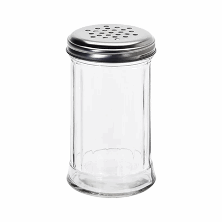 Sukkerstrø 13cm glass skrulokk dryss